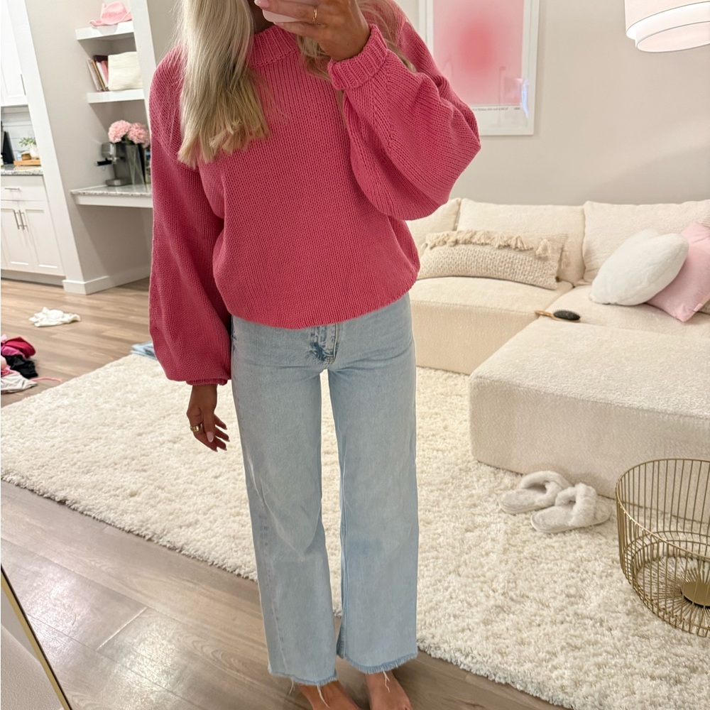 Zara Light Blue Straight Leg Jeans